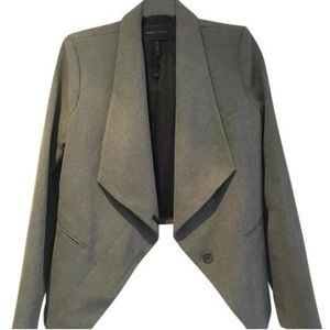 BCBG Maxazria- Heather Grey Asymmetrical Jacket